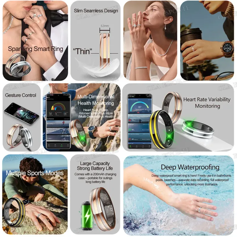 6.3mm Smart Ring Health Monitor 2
