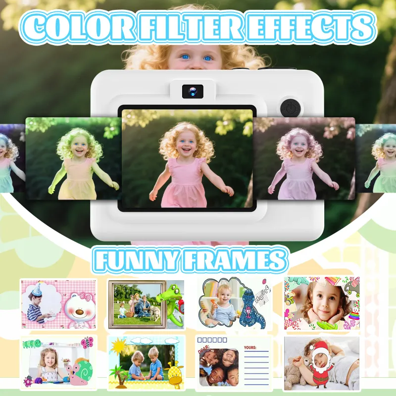 Kids Digital Camera with Mini Printer 4
