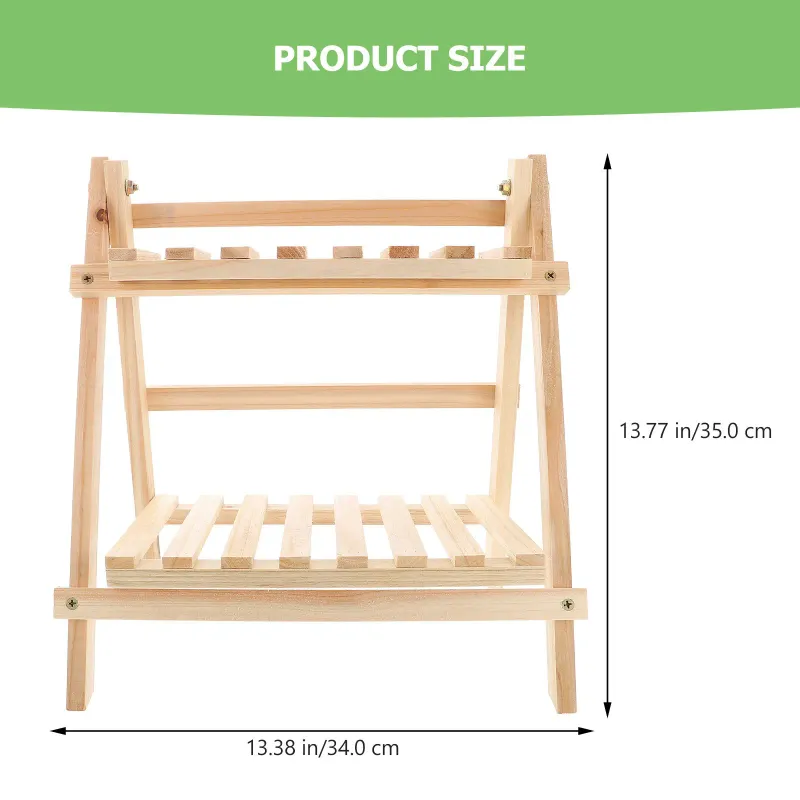 Brown Wood Desktop Storage Rack 3