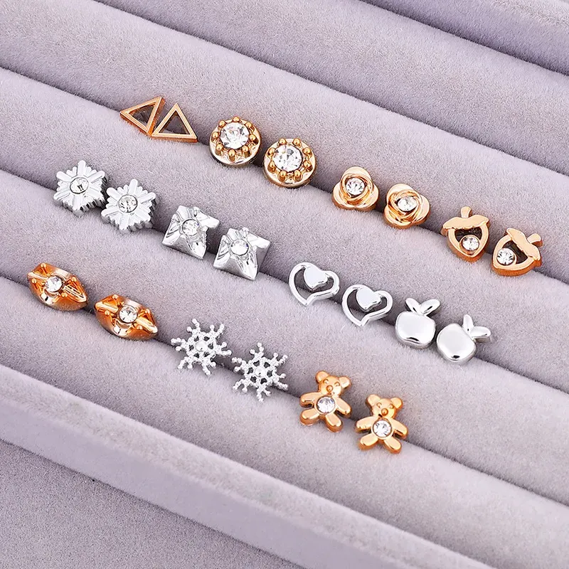 18-Pair Mix Style Stud Earring Set 4