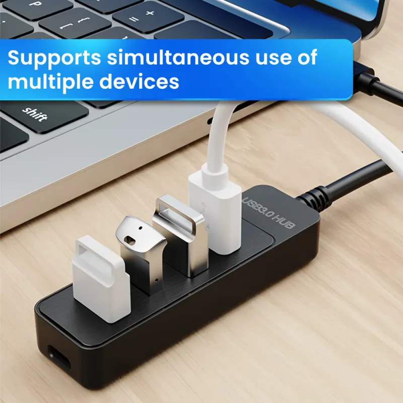 4-Port USB-C Hub with Power Adapter 3