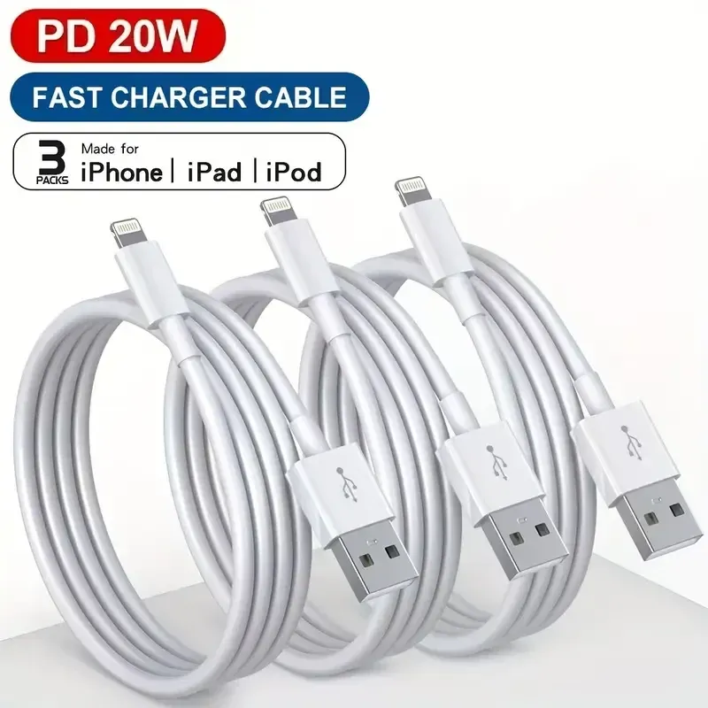 3-Pack MFi Certified Lightning Cable 1