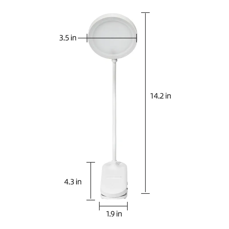 USB LED Clip On Desk Lamp with Gooseneck 6