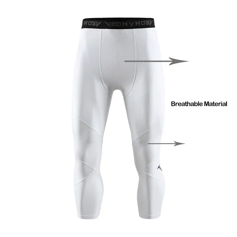 Men's 3/4 Compression Tights Quick Dry 5