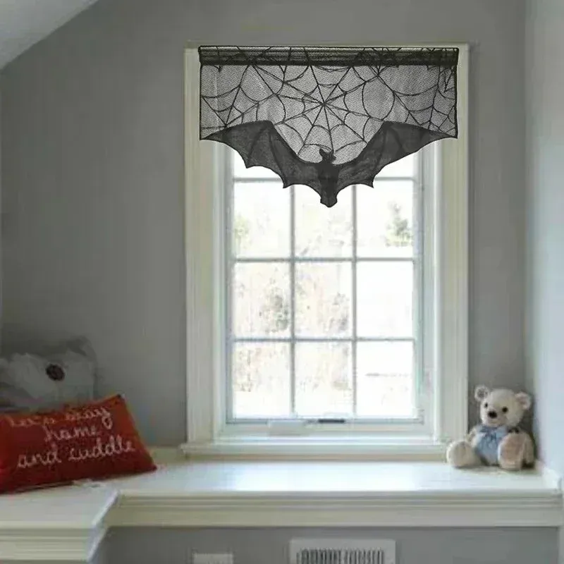 Halloween Lace Bat Spider Tablecloth 6