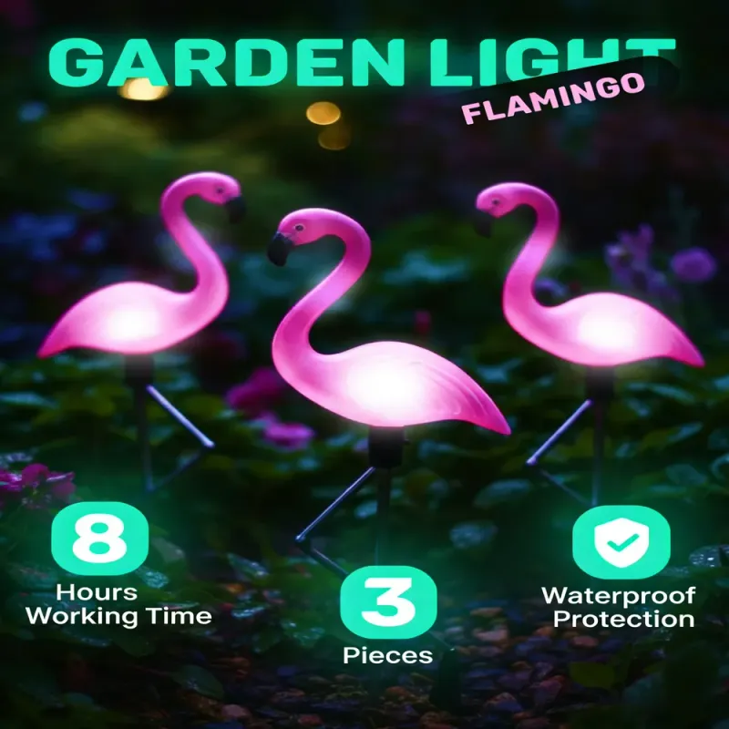 Solar Flamingo Pathway Lights 3