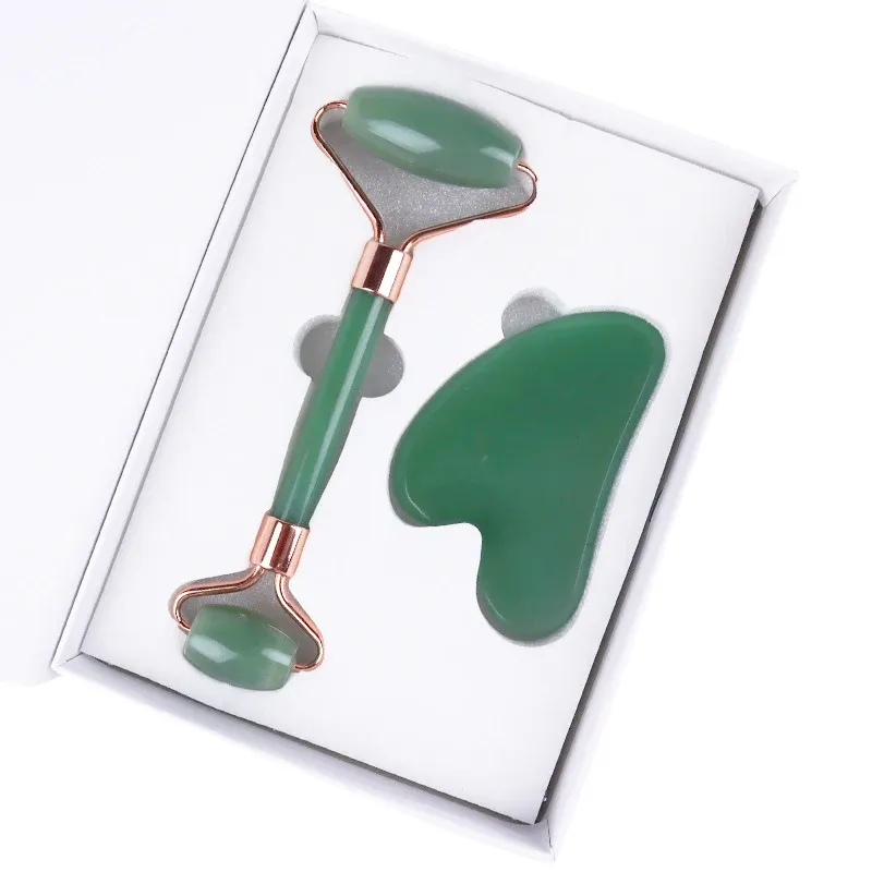 Jade Roller & Gua Sha Facial Set 4