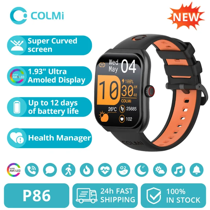 COLMI P86 AMOLED Bluetooth Smartwatch 1
