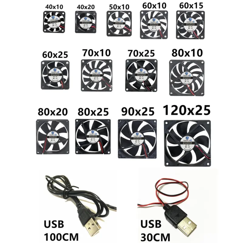 Brushless USB Cooling Fan 40-120mm 1