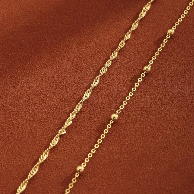 Gold Plated Anklet Bracelet Set 5