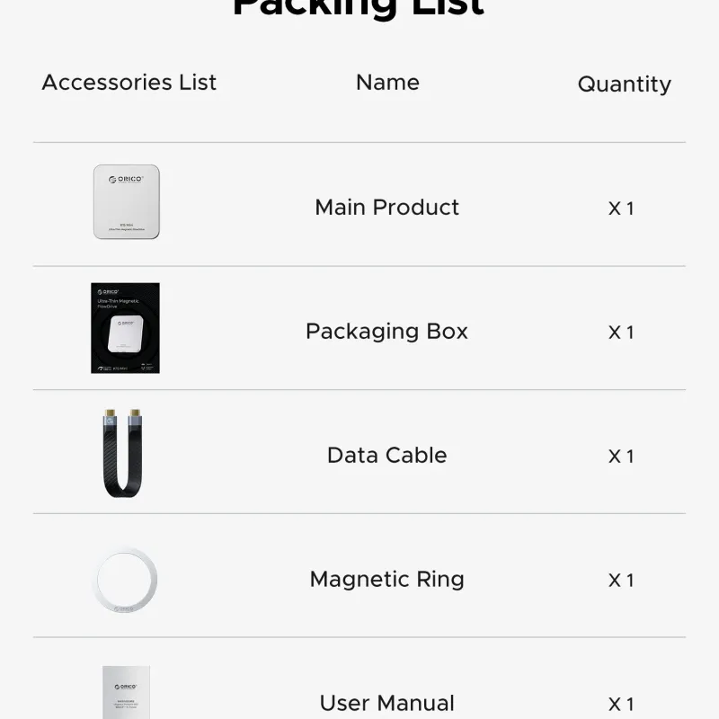 ORICO Mini Magnetic iPhone SSD 6