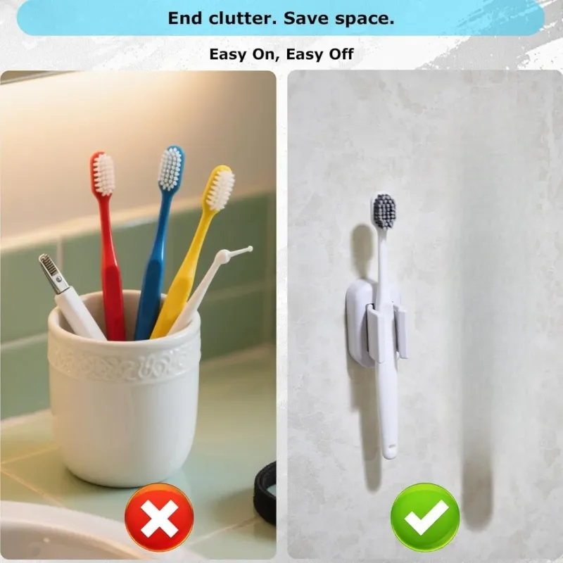 2-Pack White Toothbrush Holder 5