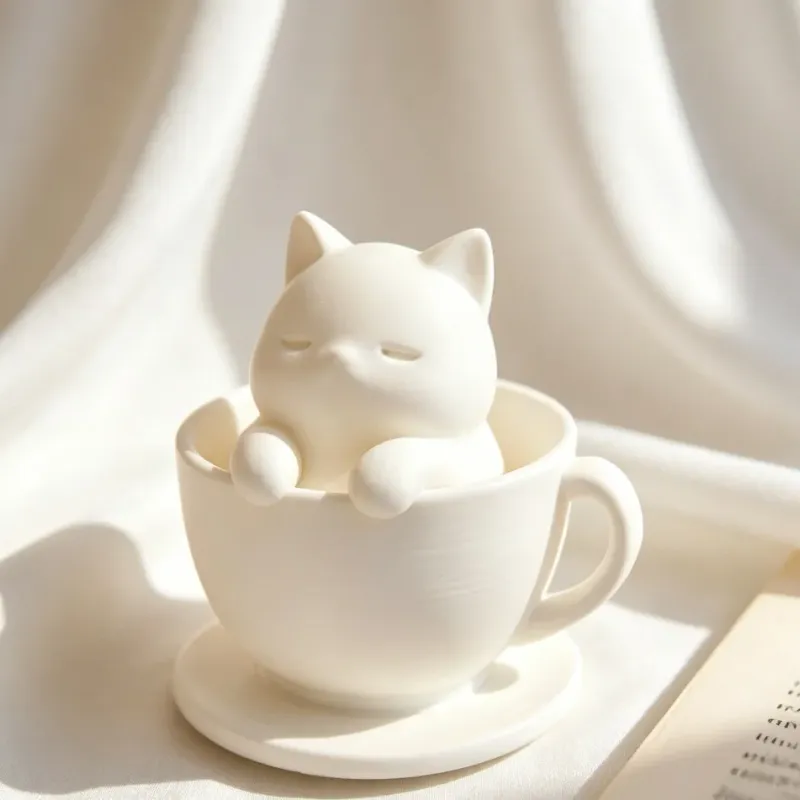 Cute Cat Cup Mini Succulent Planter 1
