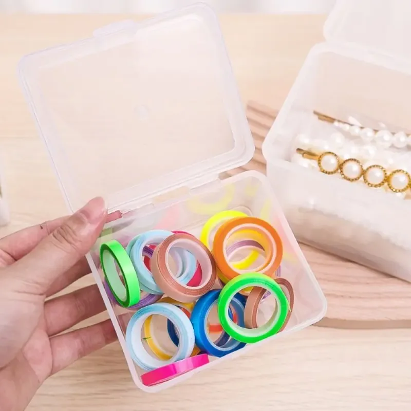 Multi-purpose Storage Box Plastic with Lid Small Thing Container Rectangular Shape Clear Storage Case Storing Jewelry Headband 2