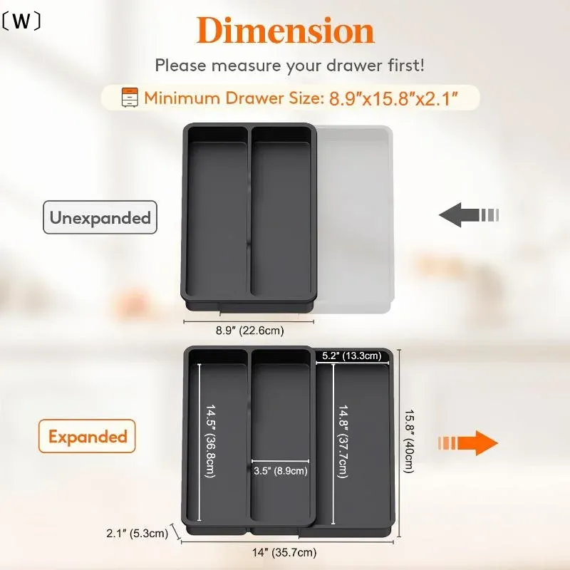 Expandable Utensil Drawer Organizer 6