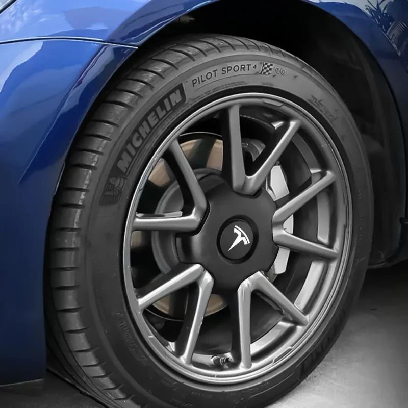Tesla Wheel Center Hub Caps 4-Pack 5