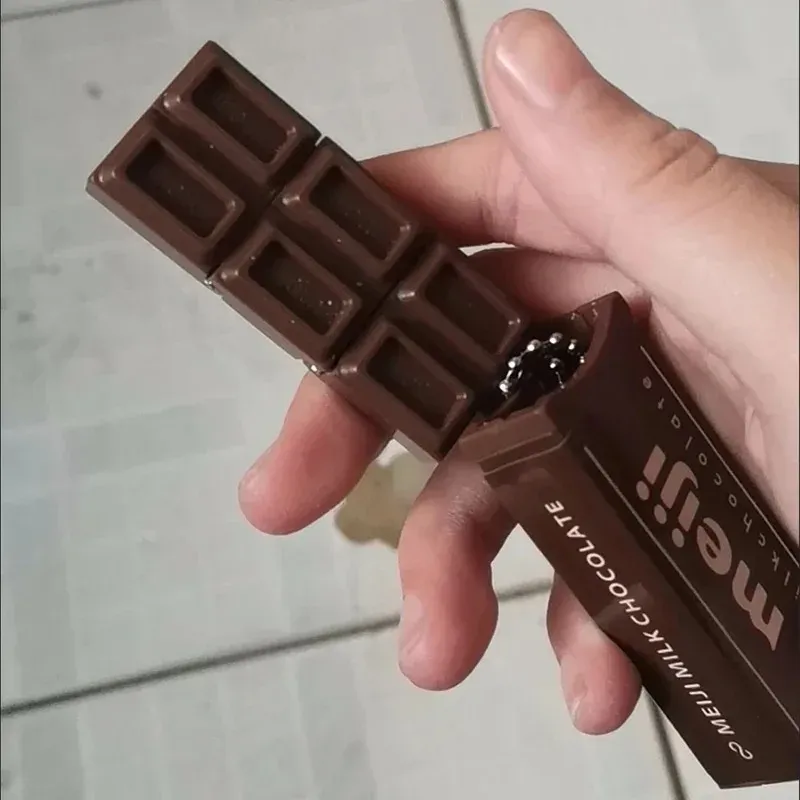 Bendy Chocolate Bar Fidget Keychain Toy 6