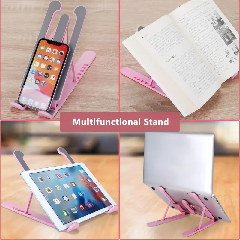 Pink Foldable Laptop Stand 5
