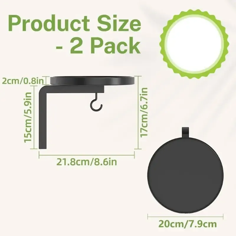 Wall Mounted Plant Shelf Set (2-Pack) 6