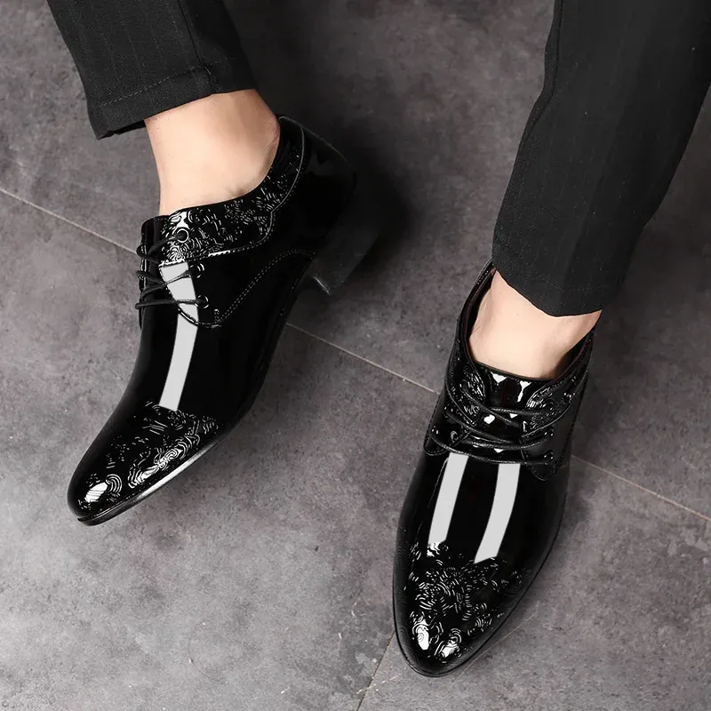 Black Patent Leather Oxford Dress Shoes 6