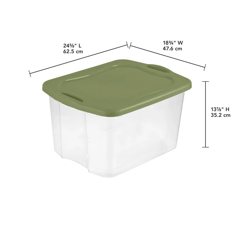 EZ Carry 70Qt Storage Bin - Green 2