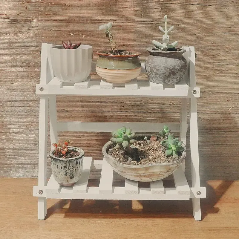 2-Tier Wood Plant Stand 3