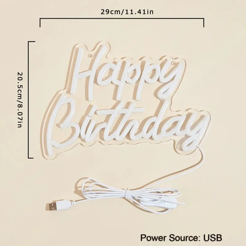 LED Neon Happy Birthday Sign 2