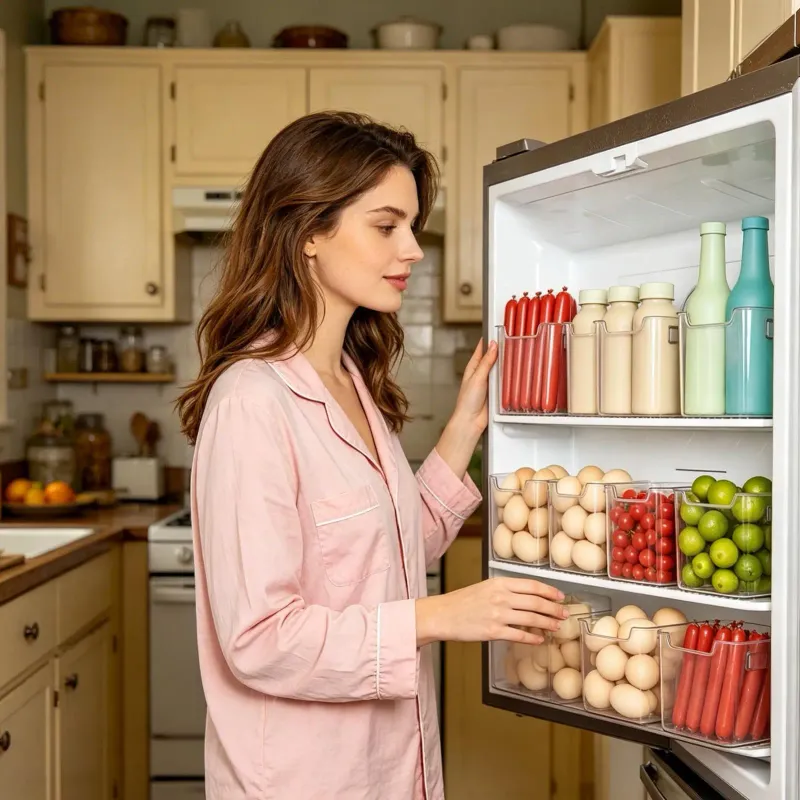 Clear Refrigerator Door Bins 2