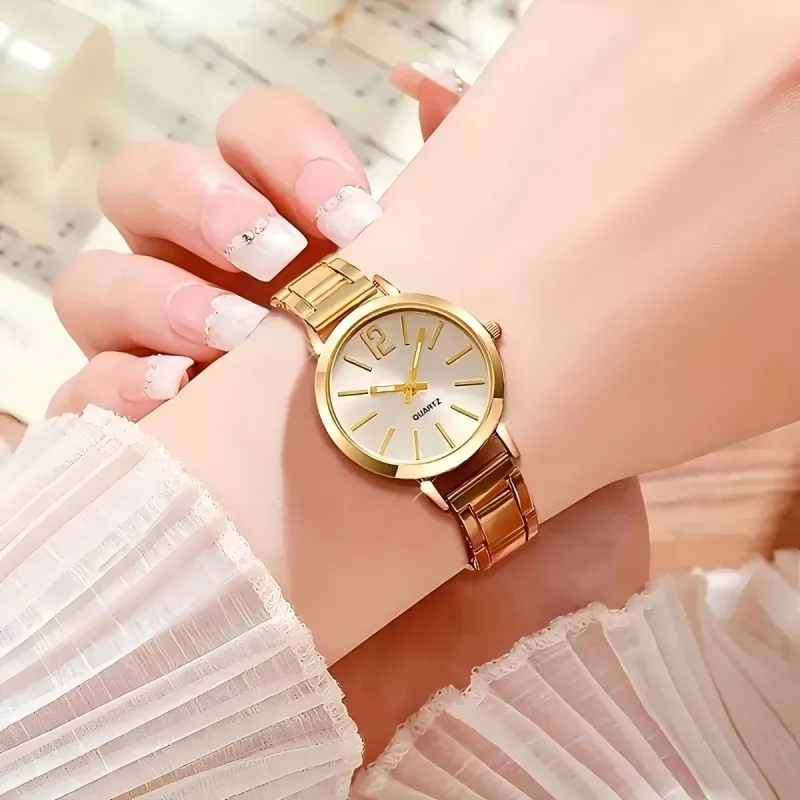 6-Piece Crystal Jewelry & Quartz Watch Set 5