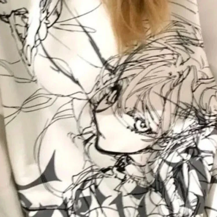 Japanese Cartoon Grunge Hoodie - Unisex Y2K 5