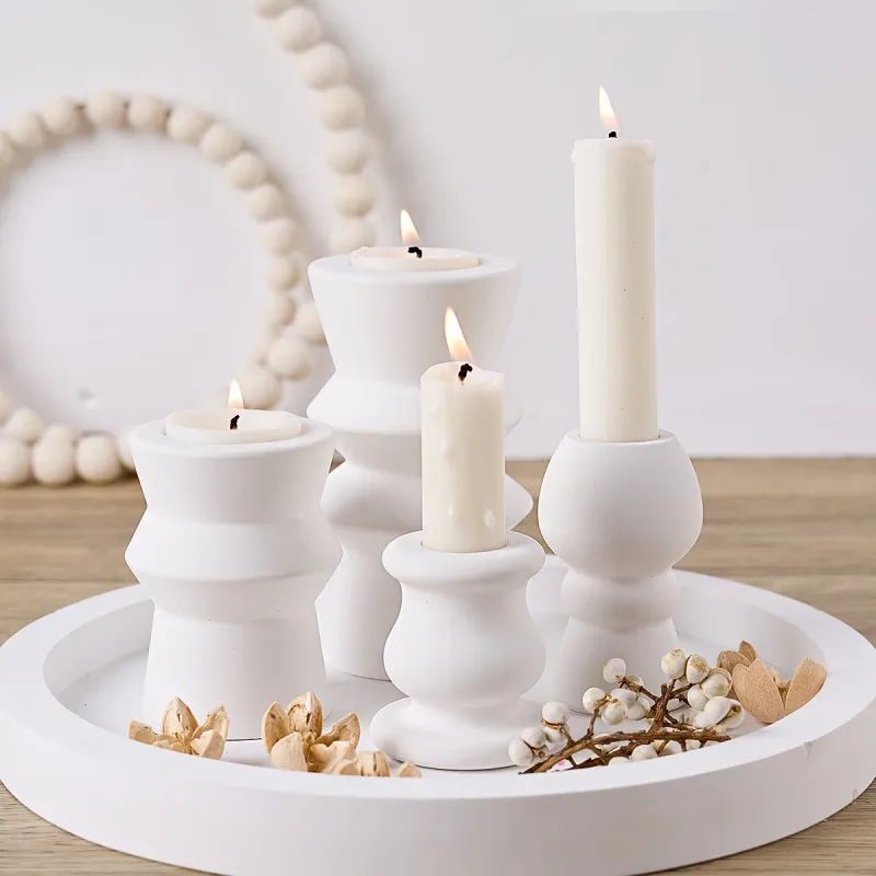 Nordic Roman Pillar Candle Mold 4