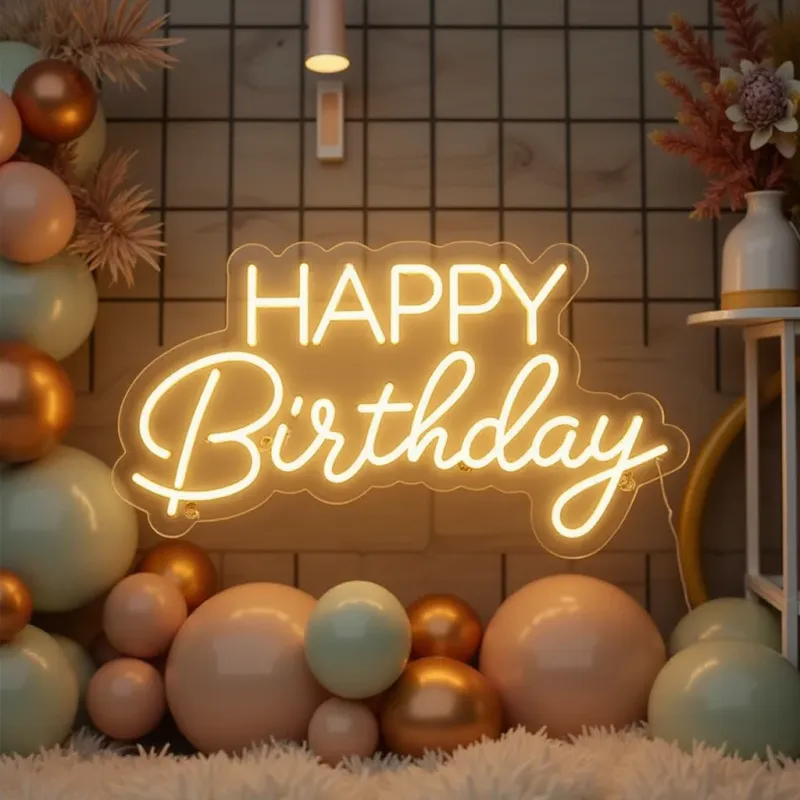 Happy Birthday LED Neon Sign 2