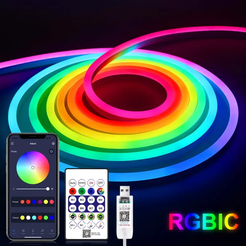 RGBIC Neon LED Strip with Bluetooth App 1