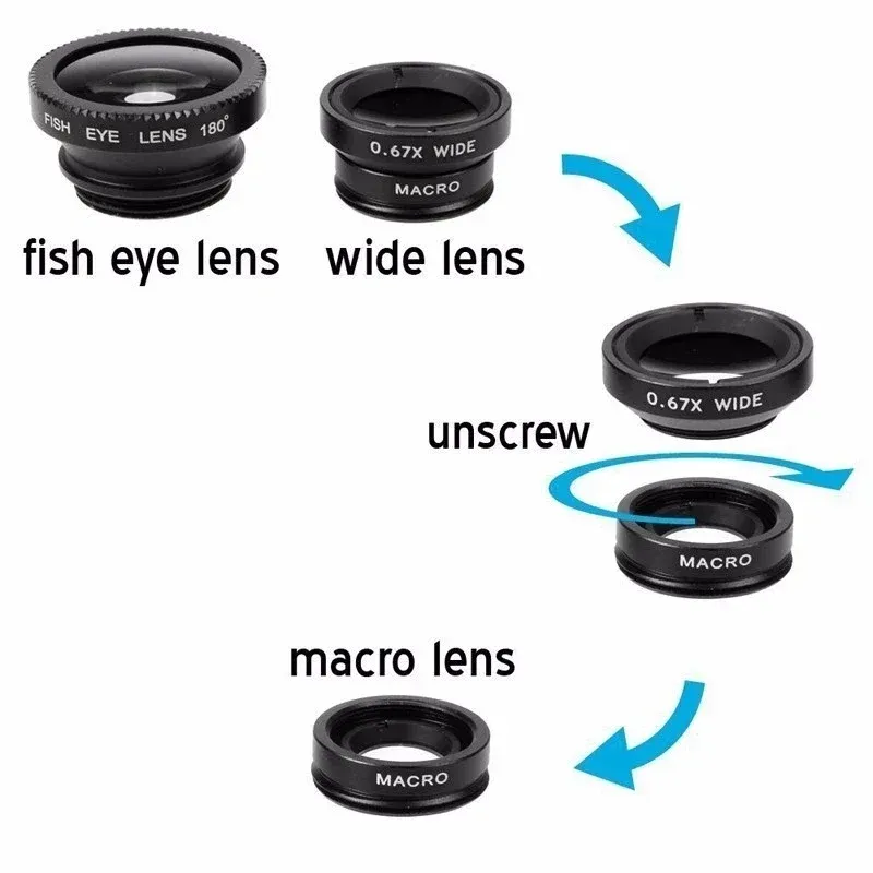 3-in-1 Fisheye Phone Lens Kit 3