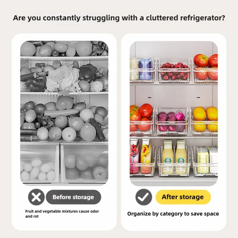 Clear Fridge Organizer Bins 4