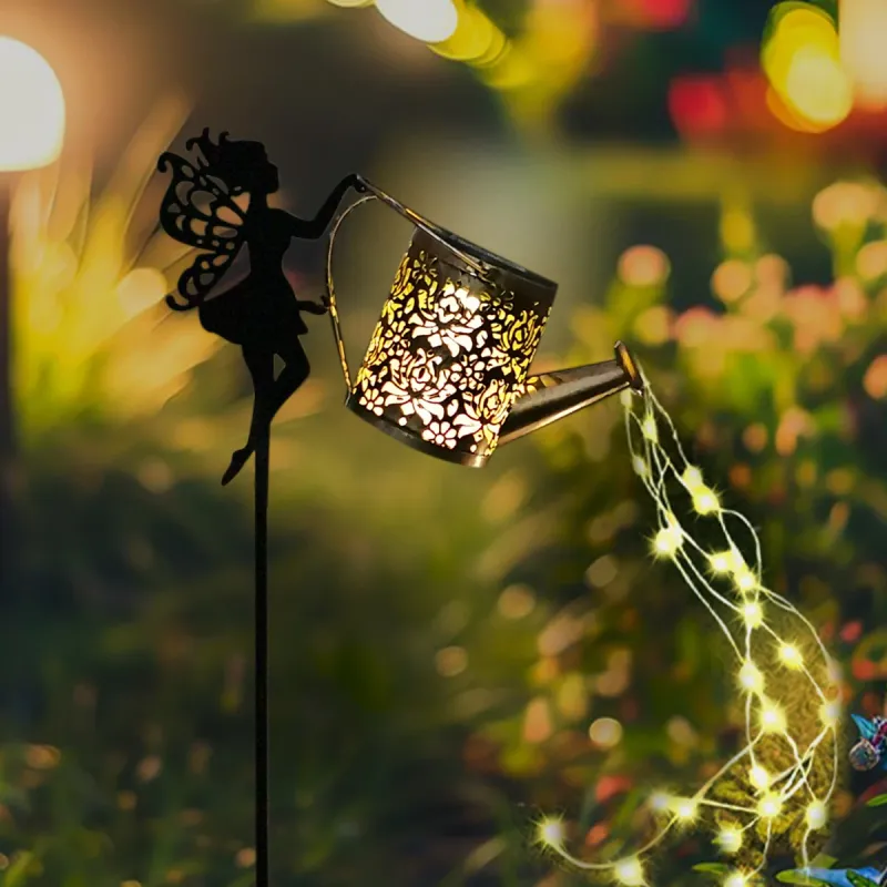 Solar Watering Can Fairy Lights 3