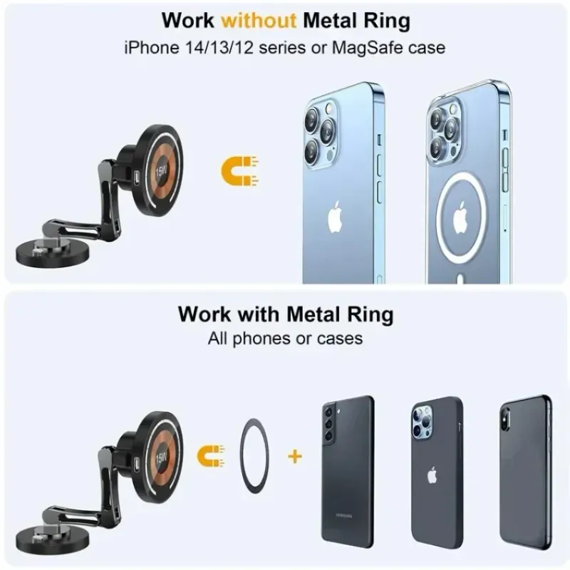Magnetic Wireless Car Charger & Holder 6