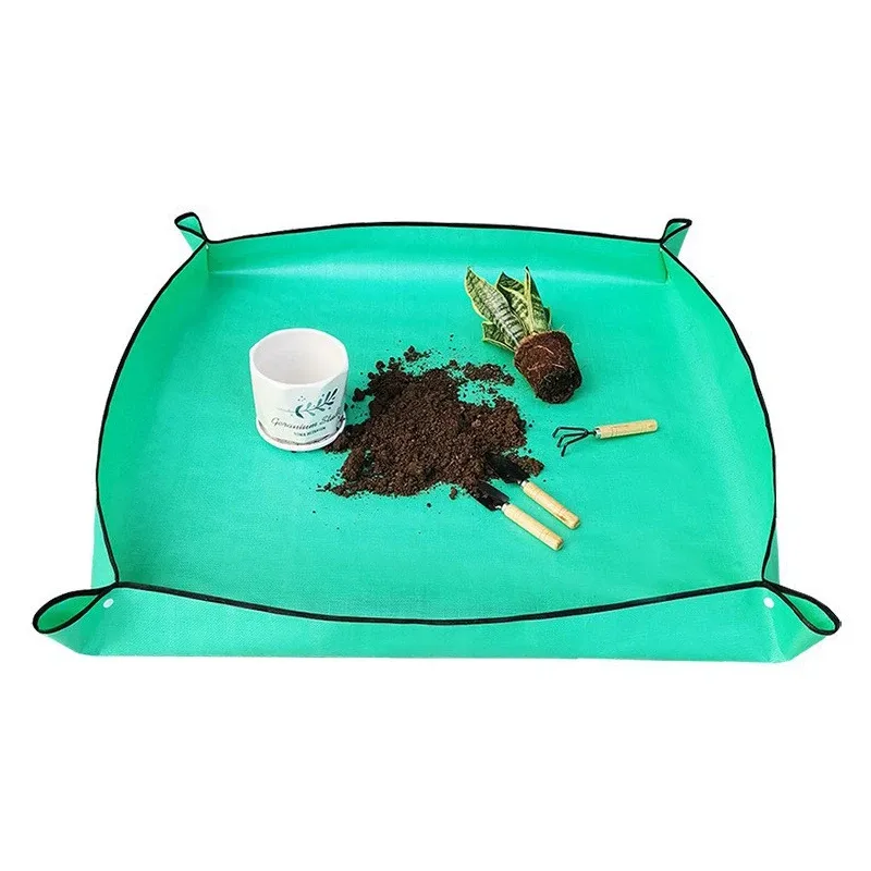 Waterproof Foldable Plant Pot Mat with Gloves 2