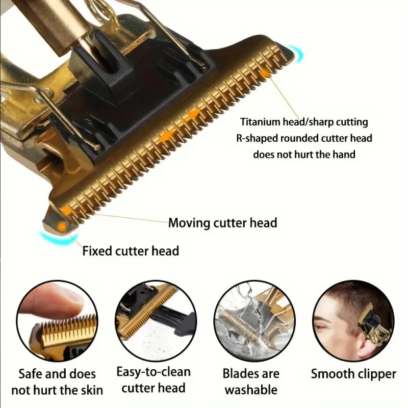 Cordless Hair Clipper & Trimmer Grooming Kit 8