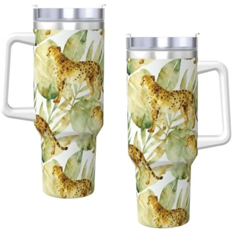 Cheetah Print 40 Oz Travel Tumbler 3
