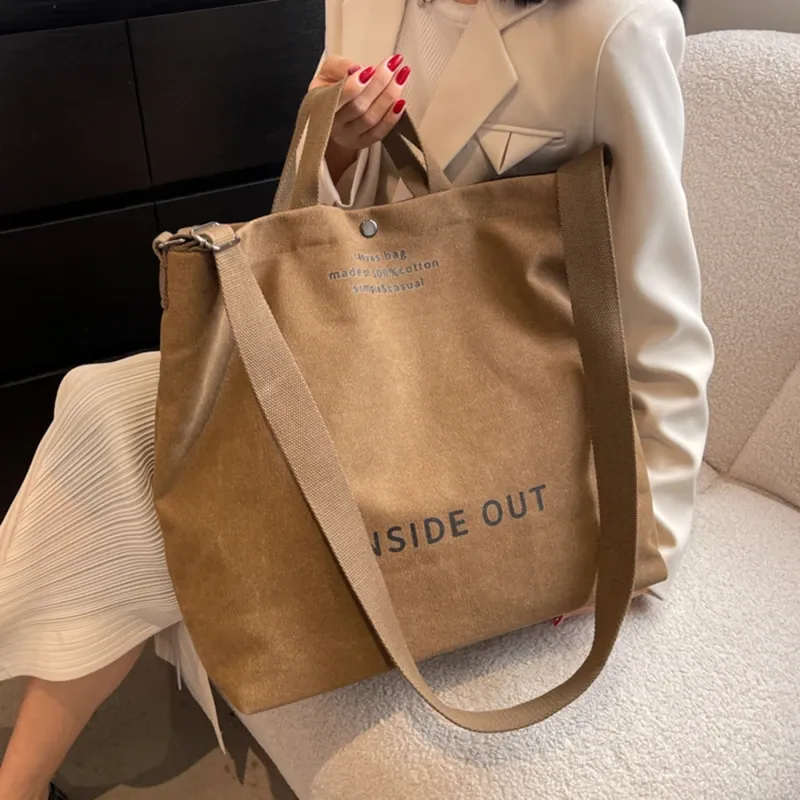Canvas Shoulder Bag with Wallet 2