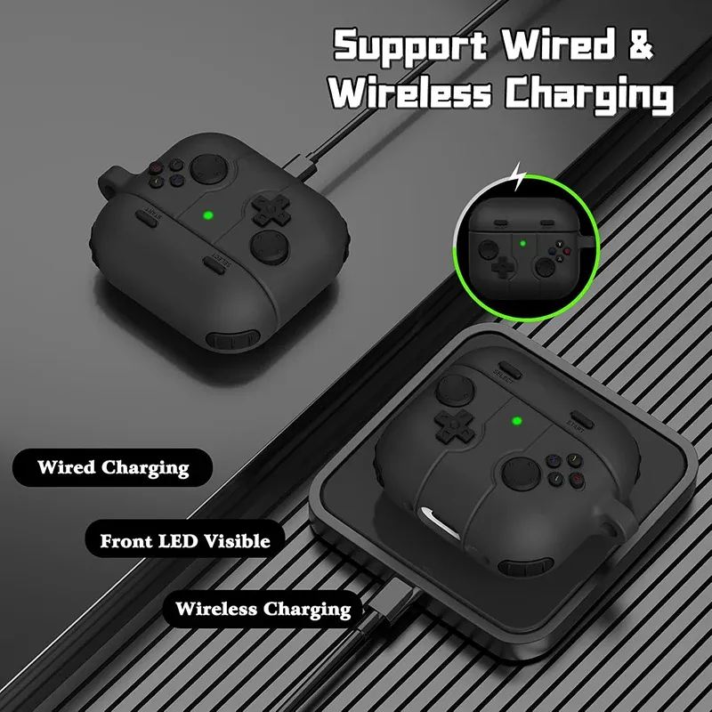Cute Gamepad AirPods Case with Keychain 4