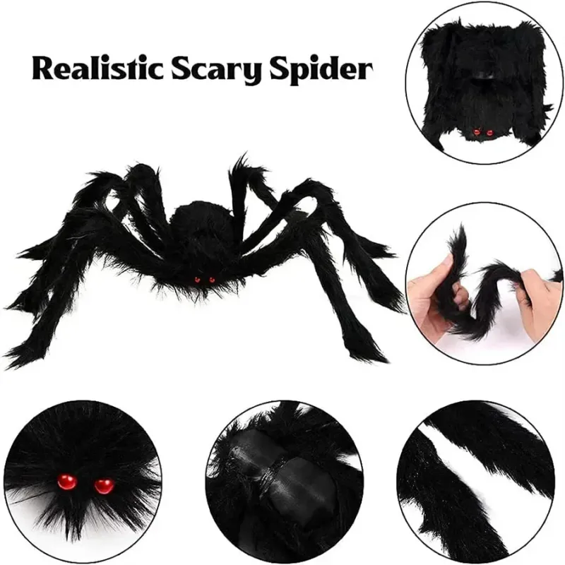 Giant Halloween Spider with Web 4