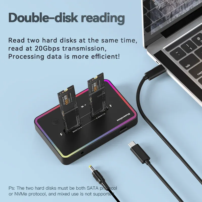 Blueendless Dual M.2 SSD Enclosure 2
