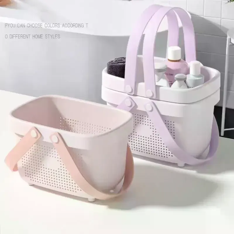 Portable Green Plastic Storage Basket 1