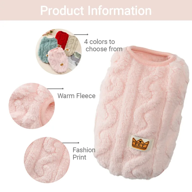 Warm Fleece Pet Sweater for Cats & Dogs 4
