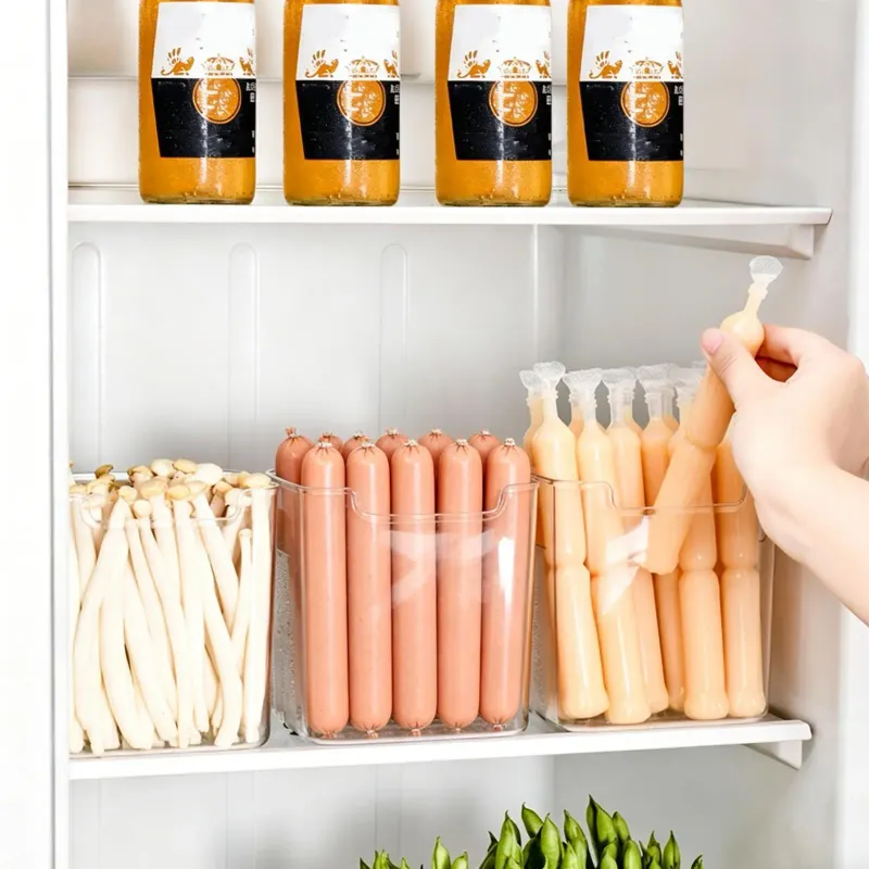Clear Stackable Fridge Bins 5