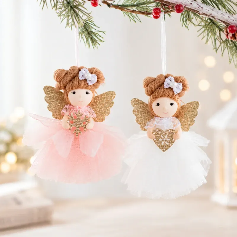 Christmas Angel Hairpin Ornaments Set 6