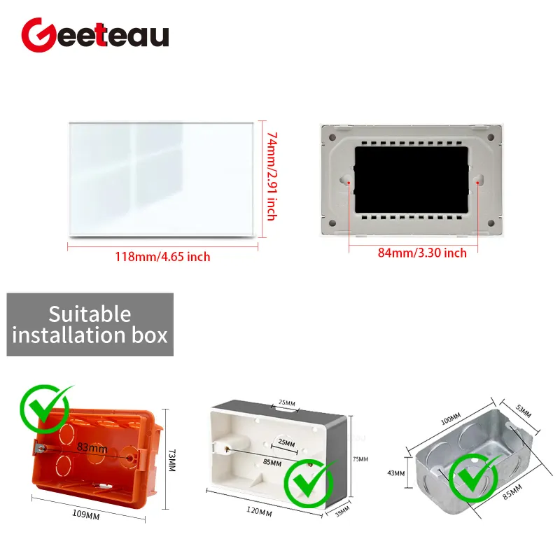 Tempered Glass Switch Cover Plate 6