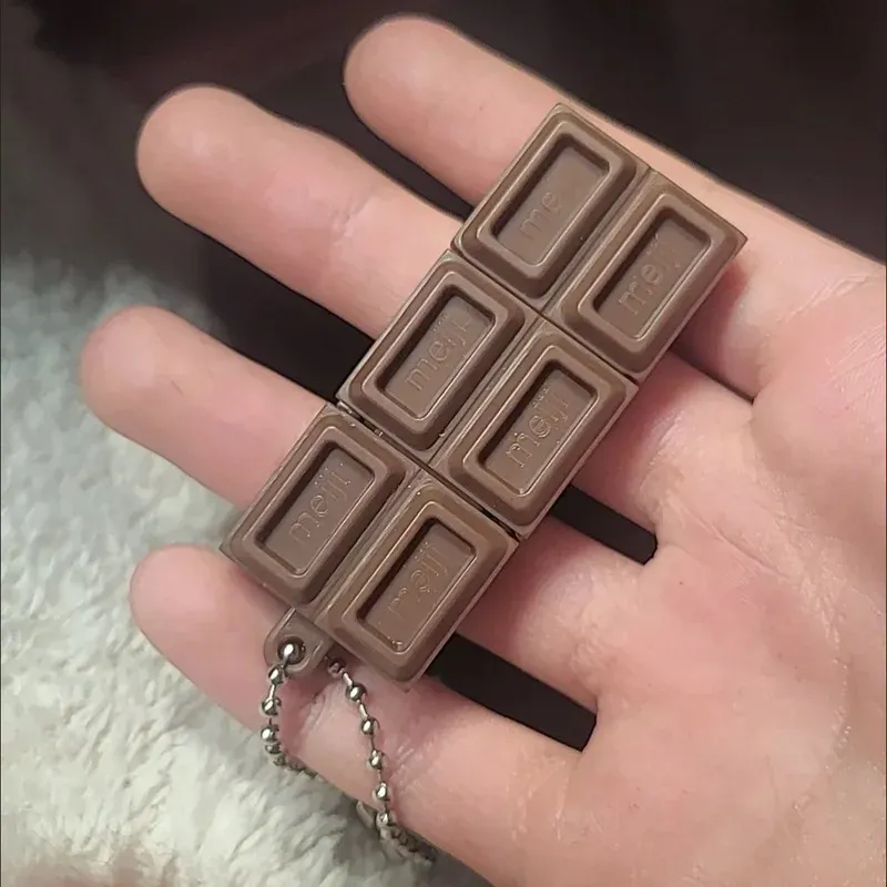 Bendy Chocolate Bar Fidget Keychain Toy 3